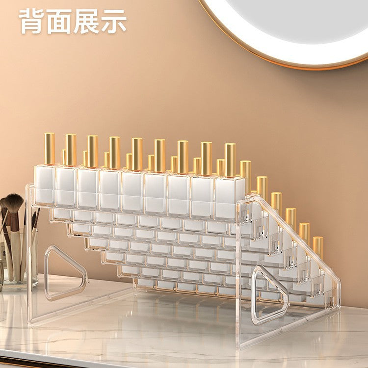 Nail Art Storage Box Multi-layer Transparent Nail Polish Display Rack Home Daily Lipstick Cosmetic Nail Polish Gel Storage Rack