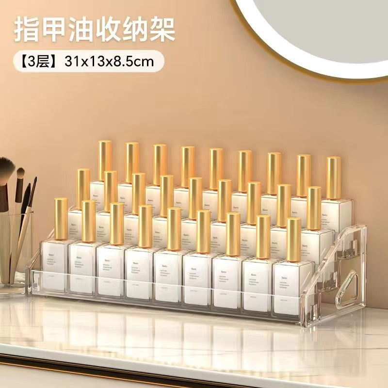 Nail Art Storage Box Multi-layer Transparent Nail Polish Display Rack Home Daily Lipstick Cosmetic Nail Polish Gel Storage Rack