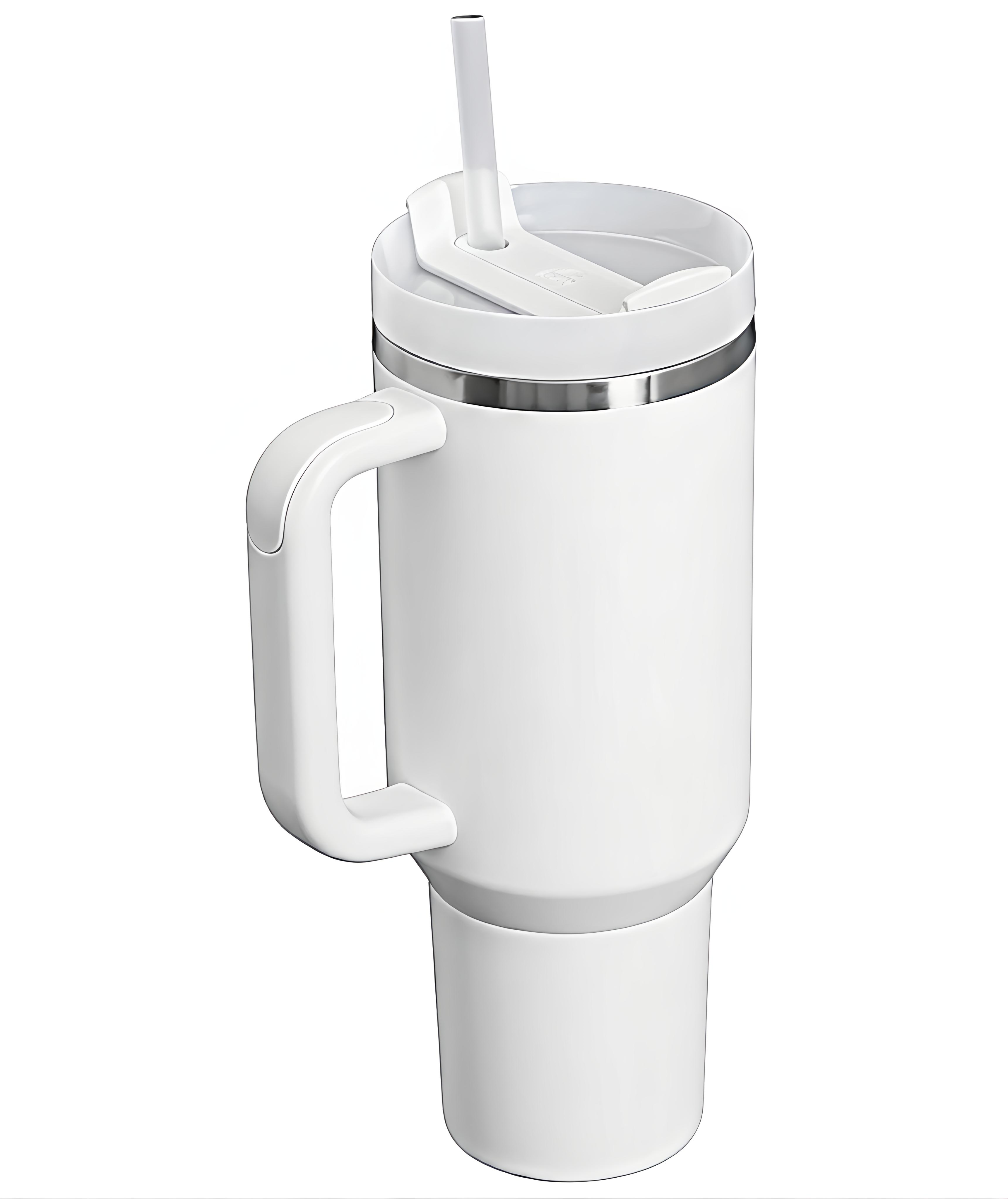 Tumbler With Handle and Straw Lid, Stainless Steel Vacuum Insulated Tumbler, Travel Mug Straw Covers Cup for Water, Iced Tea or Coffee, Smoothie, Gifts for Women Men
